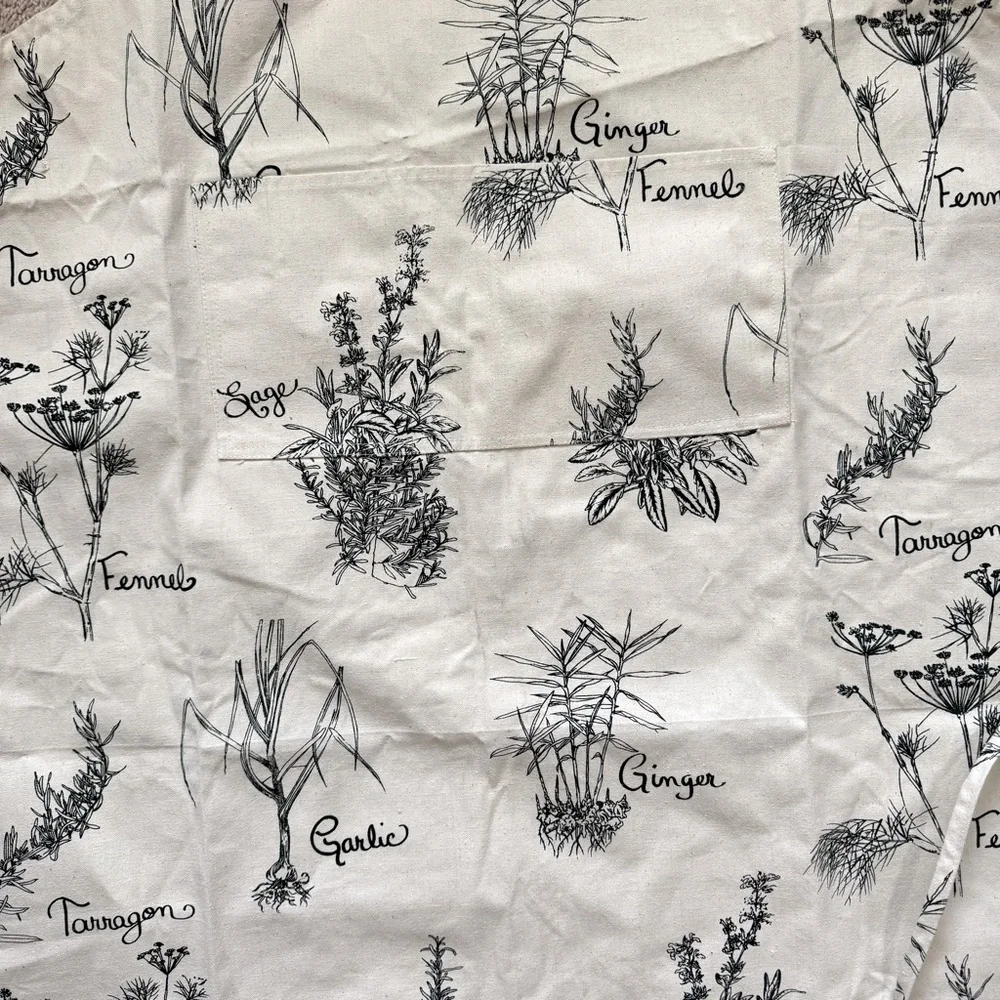 Kidmet Herb Patterned Kitchen Apron